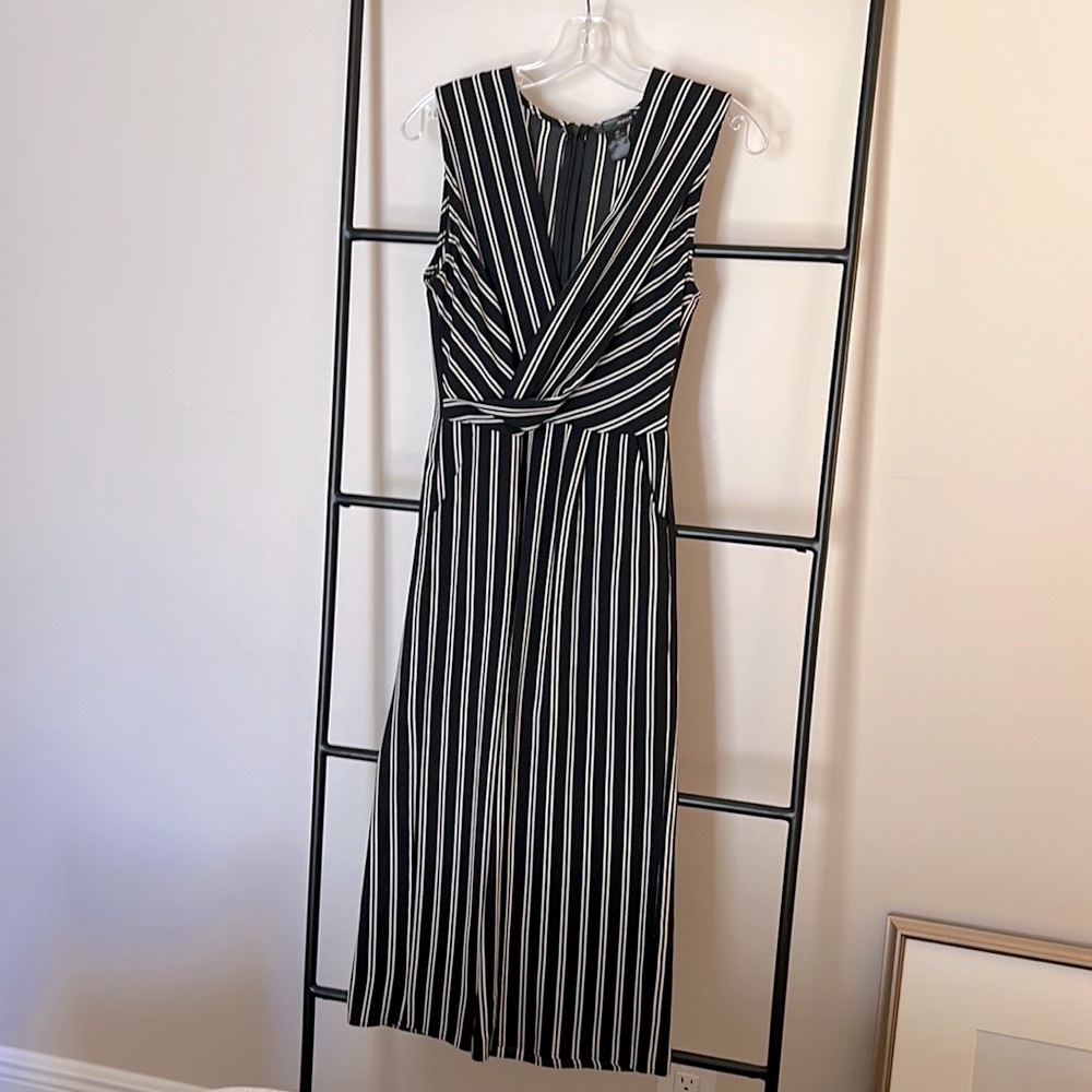 Aqua Pinstripe Jumpsuit *BRAND NEW*